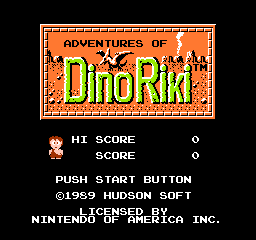 Adventures of Dino Riki, The (USA) Title Screen